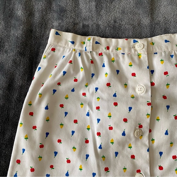 Vintage Button Down Fruit Skirt - Picture 2 of 3